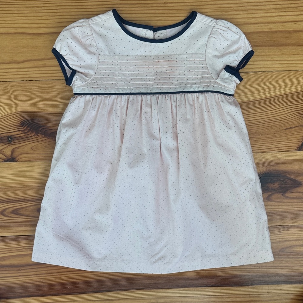 Janie and Jack Blush Pink Baby Dress 100% cotton 3-6 months Vintage
